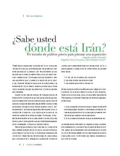 ¿Sabe usted dónde está Irán?