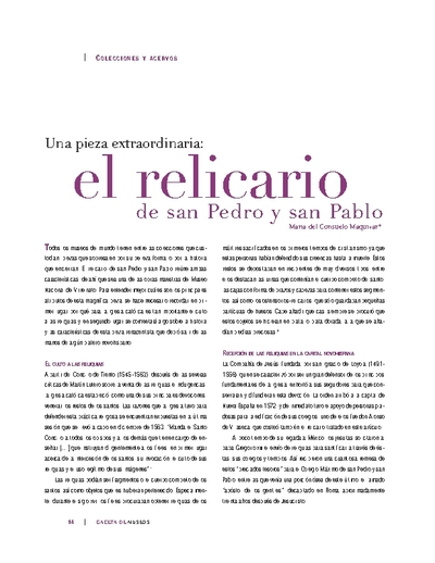 Una pieza extraordinaria: el relicario de san Pedro y san Pablo