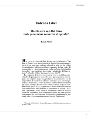 Muerto otra vez. Del libro, cada generación reescribe el epitafio