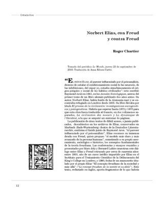 Norbert Elias, con Freud y contra Freud