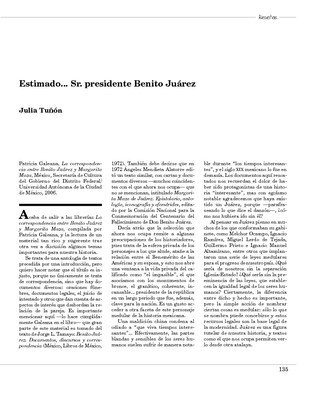 Estimado... Sr. presidente Benito Juárez