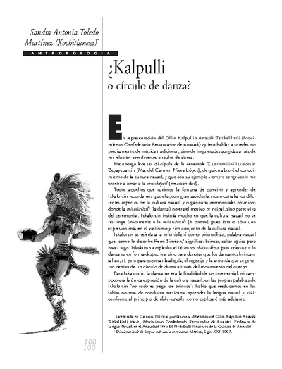 ¿Kalpulli o círculo de danza?
