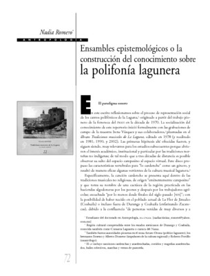 Ensambles epistemológicos o la construcción del conocimiento sobre la polifonía lagunera