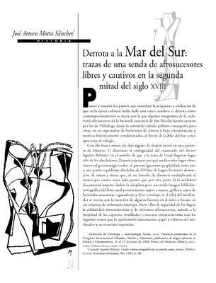 Derrota a la Mar del Sur: traza de una senda de afrosucesores libres y cautivos en la segunda mitad del siglo XVIII