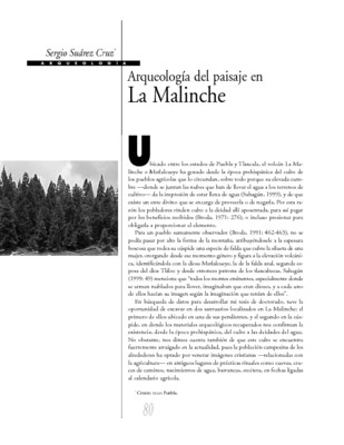 Arqueología del paisaje en La Malinche