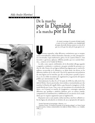 De la marcha por la Dignidad a la marcha por la Paz