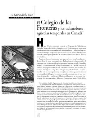 El Colegio de las Fronteras y los trabajadores agrícolas temporales en Canadá