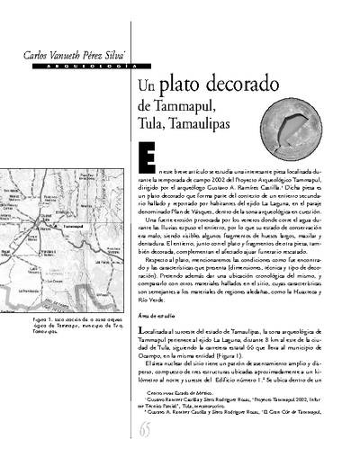 Un plato decorado de Tammapul, Tula, Tamaulipas