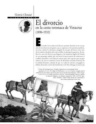 El divorcio en la costa totonaca de Veracruz (1896 - 1932)