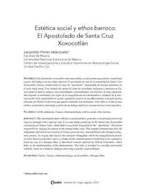 Estética social y ethos barroco. El Apostolado de Santa Cruz Xoxocotlán