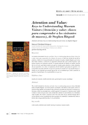 Attention and Value: Keys to Understanding Museum Visitors (Atención y valor: claves para comprender a los visitantes de museos), de Stephen Bitgood