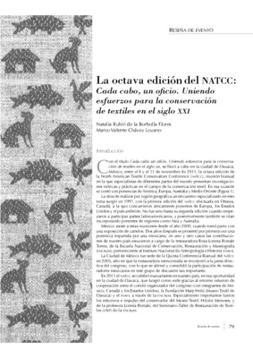 La octava edición del NATCC: Cada cabo, un oficio. Uniendo esfuerzos para la conservación de textiles en el siglo XXI
