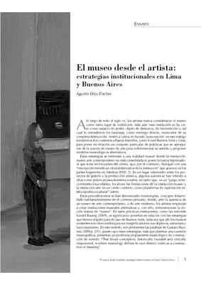 El museo desde el artista: estrategias institucionales en Lima y Buenos Aires