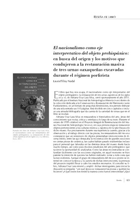 El nacionalismo como eje interpretativo del objeto prehispánico: en busca del origen y los motivos que condujeron a la restauración masiva de tres urnas oaxaqueñas excavadas durante el régimen porfirista