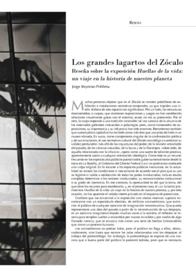 Los grandes lagartos del Zócalo Reseña sobre la exposición Huellas de la vida: un viaje en la historia de nuestro planeta