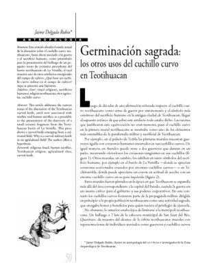 Germinación sagrada: los otros usos del cuchillo curvo en Tehotihuacan