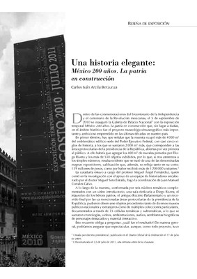 Una historia elegante: México 200 años. La patria en construcción