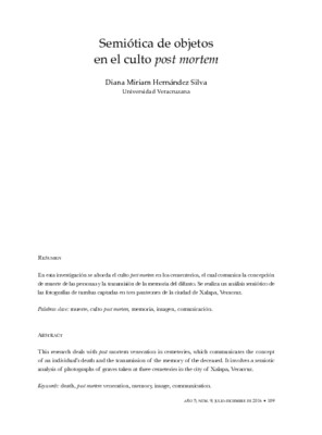 Semiótica de objetos en el culto post mortem