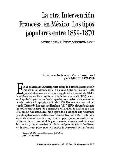 La otra Intervención Francesa en México. Los tipos populares entre 1859-1870