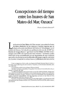 Concepciones del tiempo entre los huaves de San Mateo del Mar, Oaxaca