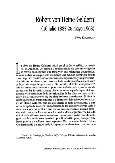 Robert von Heine-Geldern (16 de julio 1885-26 mayo de 1968)