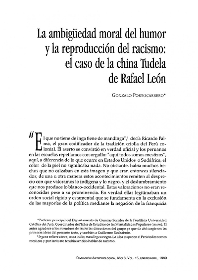 La ambigüedad moral del humor y la reproducción del racismo: el caso de la china Tudela de Rafael León