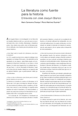 La literatura como fuente para la historia. Entrevista con José Joaquín Blanco