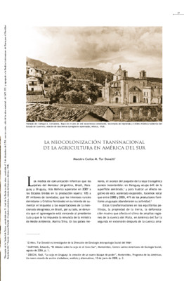 La neocolonización transnacional de la agricultura en América del Sur