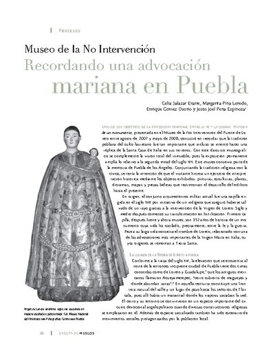 Museo de la No Intervención. Recordando una advocación mariana en Puebla