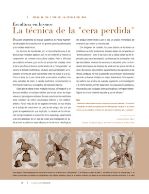 Escultura en bronce. La técnica de la "cera perdida"