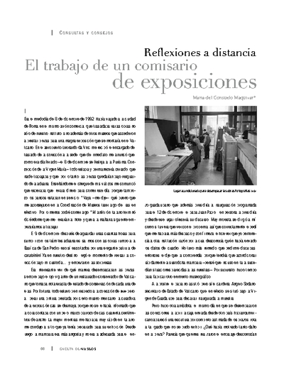 Reflexiones a distancia. El trabajo de un comisario de exposiciones