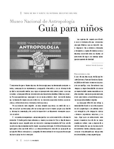 Museo Nacional de Antropología Guía para niños
