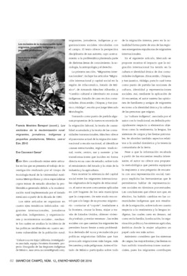 Francis  Mestries  Benquet  (coord.),  Los excluidos  de  la  modernización  rural:  migrantes,   jornaleros,   indígenas   y   pequeños  productores,  México, UAM-A/Eón, 2010