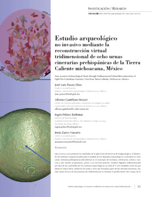 Estudio arqueológico no invasivo mediante la reconstrucción virtual tridimensional de ocho urnas cinerarias prehispánicas de la tierra caliente michoacana, México