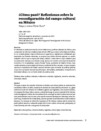 ¿Cómo Pasó? Reflexiones sobre la reconfiguración del campo cultural en México