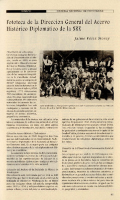 Fototeca de la Dirección General del Acervo Histórico Diplomático de la SRE