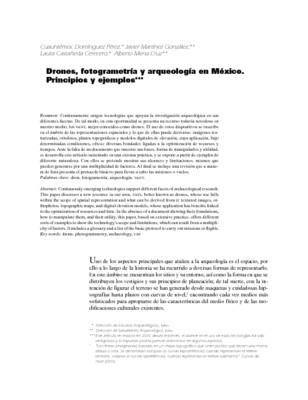 Drones, fotogrametría y arqueología en México. Principios y ejemplos