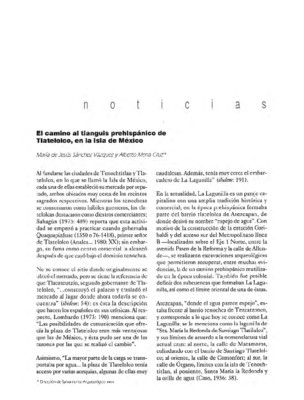 El camino al tianguis prehispánico de Tlatelolco, en la isla de México.