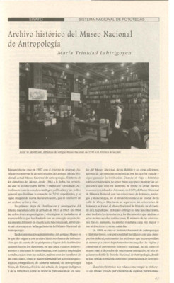 Archivo histórico del Museo Nacional de Antropología