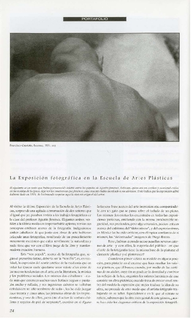 La exposición fotográfica en la Escuela de Artes Plásticas