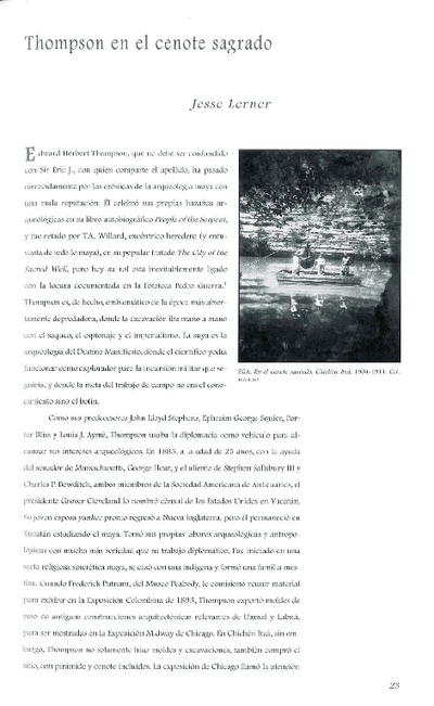 Thompson en el cenote sagrado