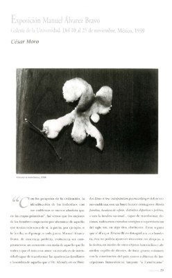 Exposición Manuel Álvarez Bravo, Galería de la Universidad. Del 10 al 25 de noviembre. México, 1939