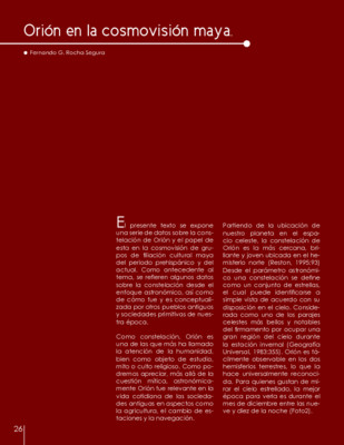 Orión en la cosmovisión maya