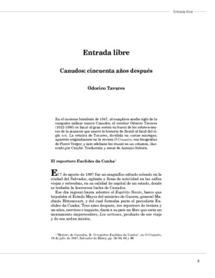 Canudos: cincuenta años después