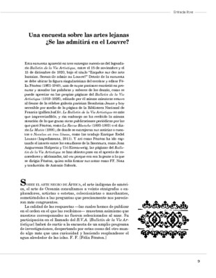 Una encuesta sobre las artes lejanas ¿Se las admitirá en el Louvre?