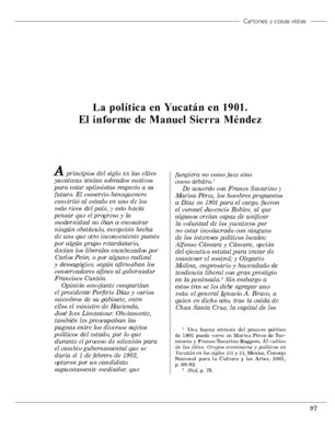 La política en Yucatán en 1901. El informe de Manuel Sierra Méndez