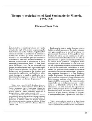 Tiempo y sociedad en el Real Seminario de Minería, 1792-1821