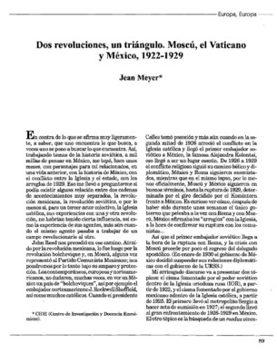 Dos revoluciones, un triángulo. Moscú, el Vaticano y México, 1922-1929