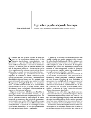 Algo sobre papeles viejos de Palenque