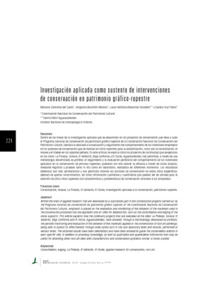 Investigación aplicada como sustento de intervenciones de conservación en patrimonio gráfico-rupestre